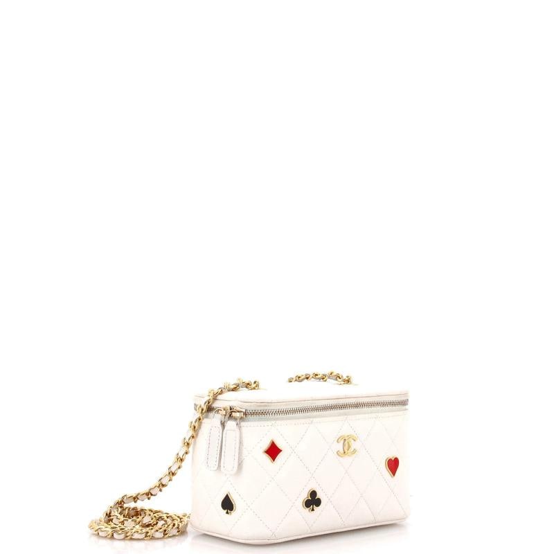 Chanel Coco Casino Vanity Case with Chain Quilted Caviar Small - 2