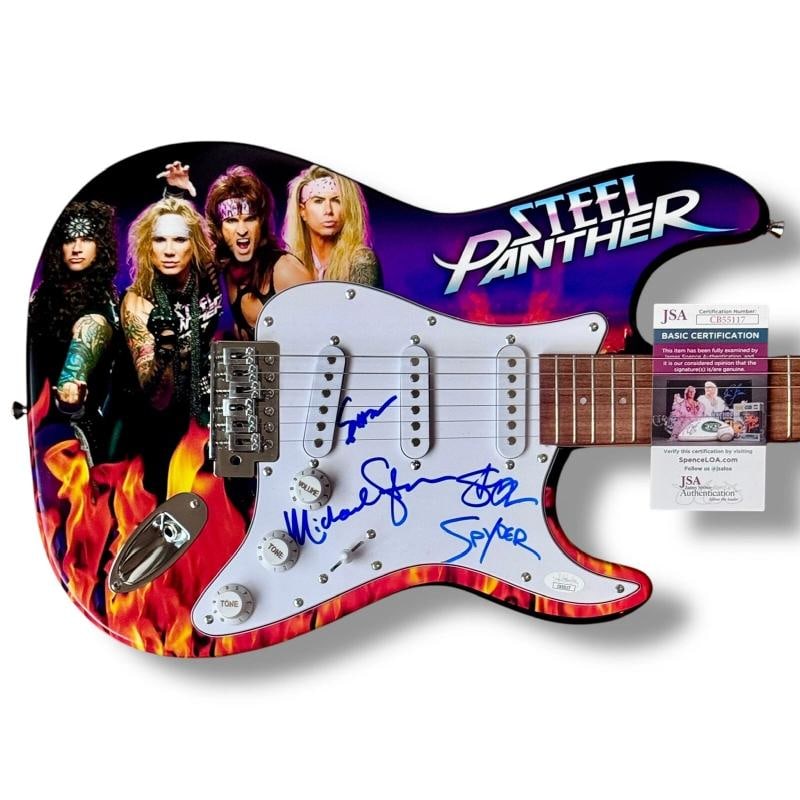 Steel Panther Signed Guitar Custom JSA COA Michael Starr Satchel Stix Zadinia +1 (1 of 3)