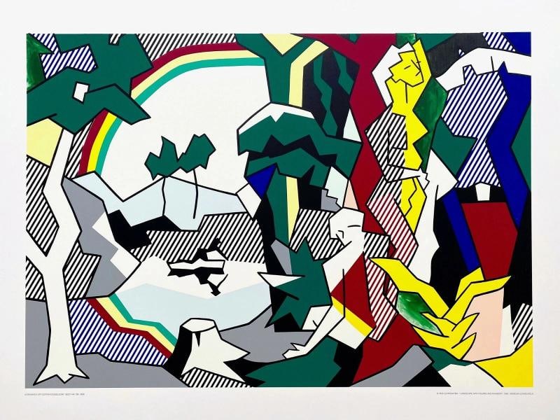ROY LICHTENSTEIN RARE VTG 1989 FINE ART SILKSCREEN PRINT FRAMED POP ART POSTER - 4