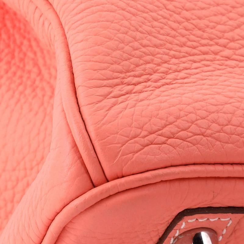Hermes Birkin Handbag Pink Clemence with Palladium Hardware 30 - 7