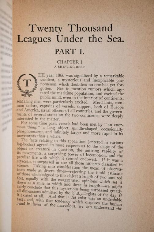 1911 The Works of Jules Verne Limited Edition Fine Leather Bindings Color Plates - 15