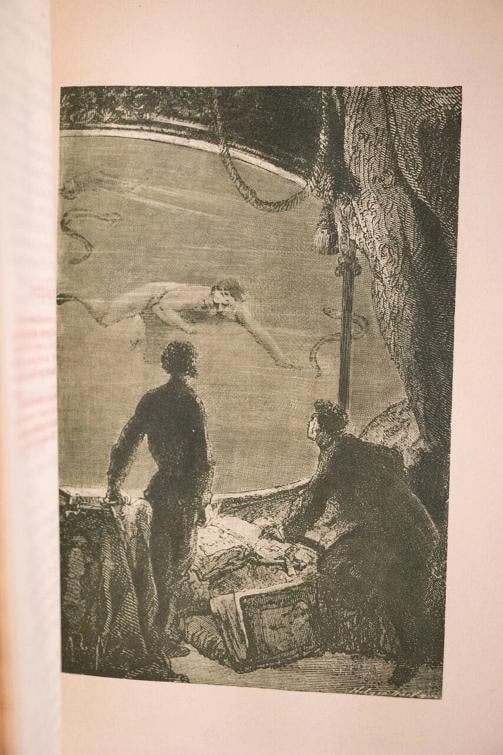 1911 The Works of Jules Verne Limited Edition Fine Leather Bindings Color Plates - 16