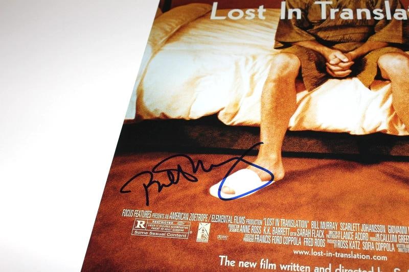 BILL MURRAY SIGNED 'LOST IN TRANSLATION' 12x18 MOVIE FILM POSTER BECKETT COA BAS - 4