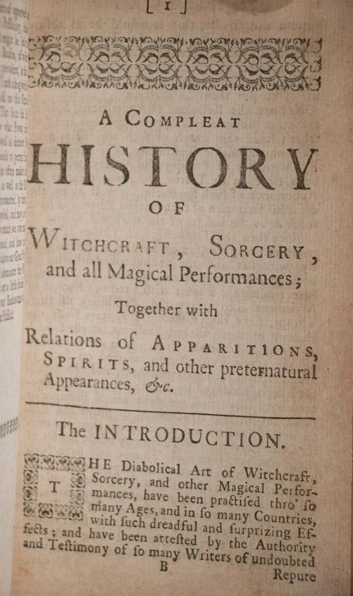 Richard Boulton / Compleat History OF MAGICK SORCERY AND WITCHCRAFT 1st ed 1715 - 9