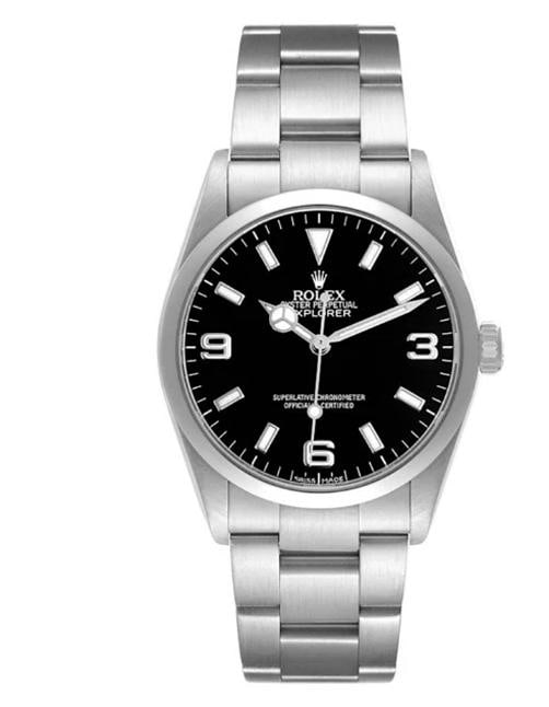 Rolex Explorer 114270 SS Black Dial Auto Unisex 35 mm Watch: Condition: Pre-owned - Good: This item has been gently used but is in good condition. It might have a few signs of wear, like light scratches or tarnishing. ,Brand: Rolex,Type: Wristwatch,Department: 