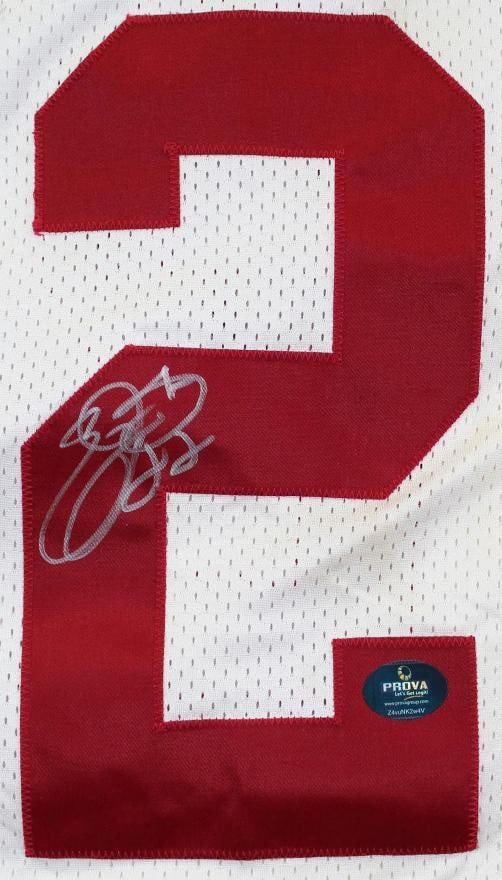 Cardinals Emmitt Smith Signed Game Worn 9/14/03 White Reebok Jersey Prova & BAS - 3