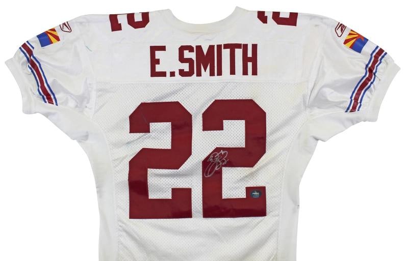Cardinals Emmitt Smith Signed Game Worn 9/14/03 White Reebok Jersey Prova & BAS - 4