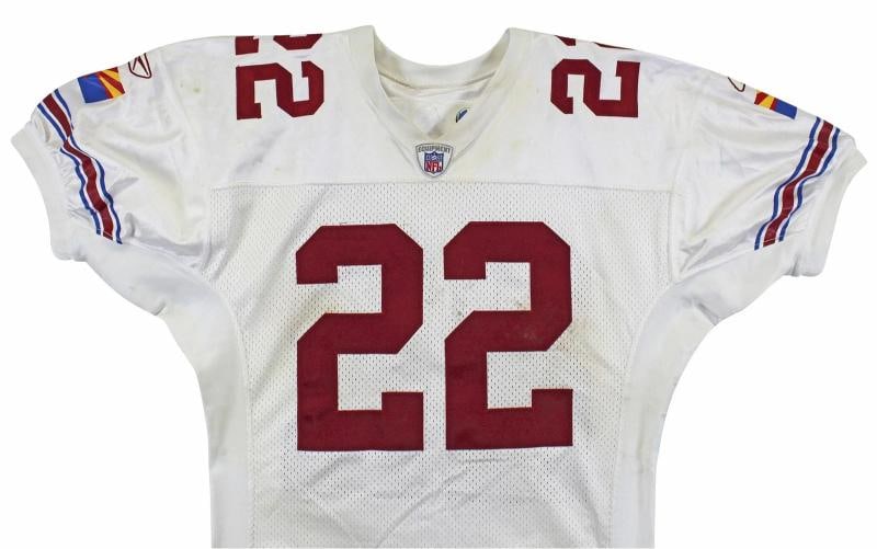 Cardinals Emmitt Smith Signed Game Worn 9/14/03 White Reebok Jersey Prova & BAS - 6