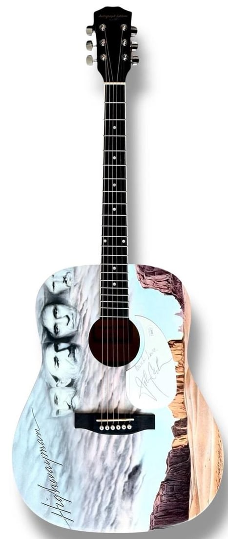 The Highwaymen Signed Guitar JSA COA Johnny Cash Willie Nelson Jennings Kris - 7