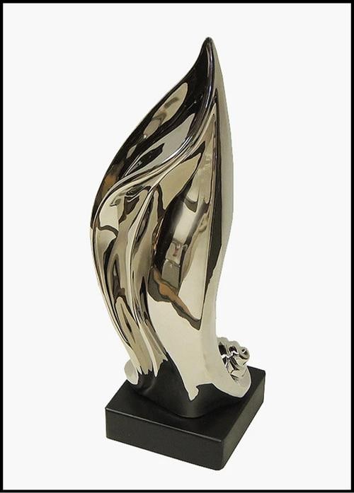 Marco Morandi Original Platinum Full Round Ceramic Sculpture Abstract Modern Art - 3