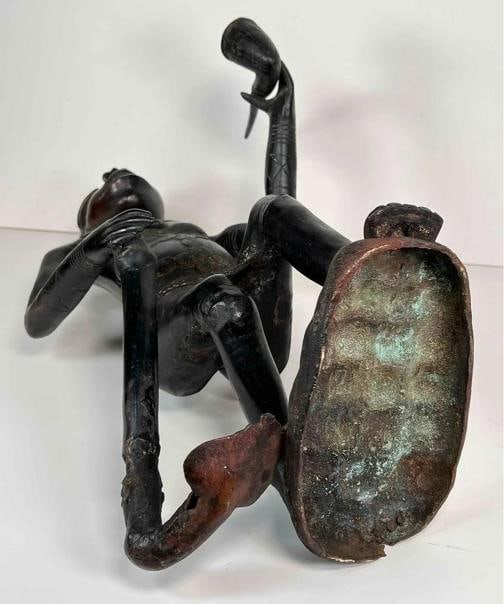 19thC Bronze Bamoun Bamum Cameroon African Ancestral Figure Statue +Provenance - 16