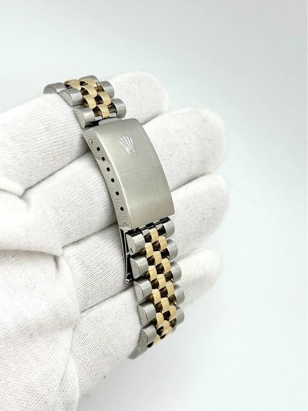 Rolex Datejust 16233 36mm Ivory Jubilee Arabic Dial 18K Gold Steel Box Papers - 11