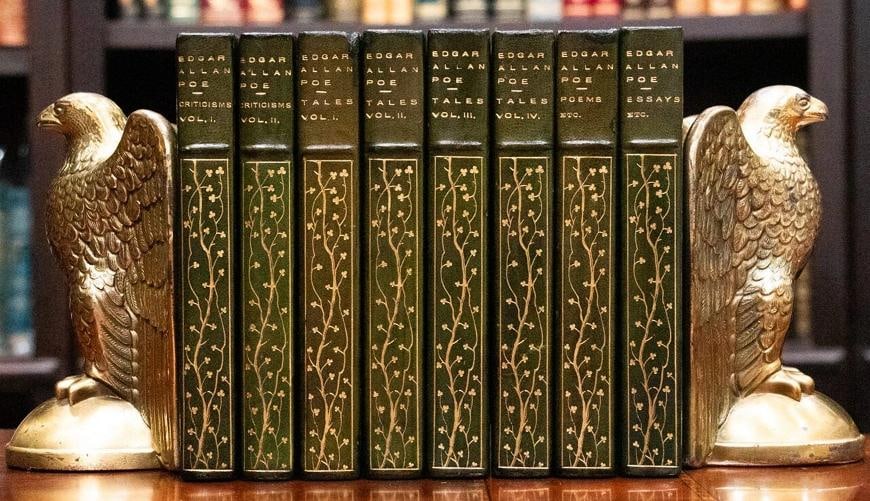 1895 The Works of Edgar Allan Poe Fine Leather Bindings Illustrated (1 of 13)