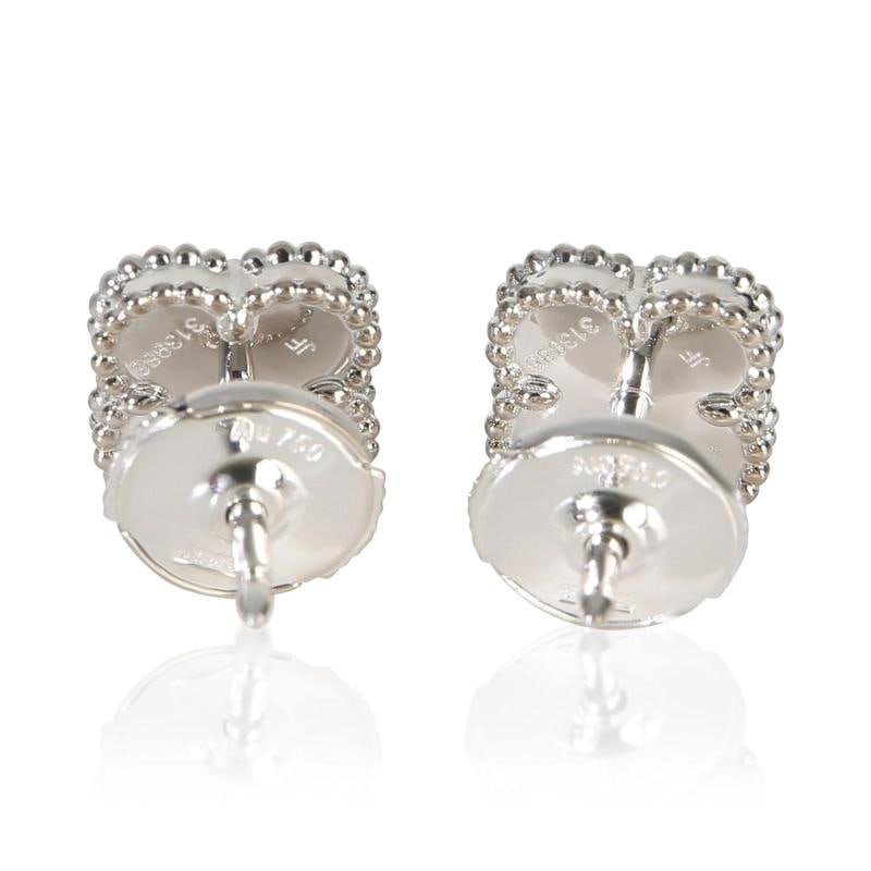 Van Cleef & Arpels White Gold Turquoise Sweet Alhambra Earrings - 3