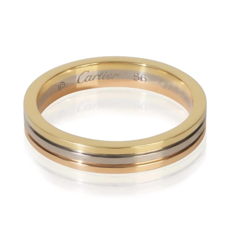 Cartier 3-Tone Gold Vendome Louis Cartier 3.5mm Band: Condition: Pre-owned,With Original Box/Packaging: Yes,Side Stone Type: No Stone,Metal Purity: 18k,With Papers: No,Gross Weight (grams): 4.96,Department: Unisex,Collection: Vendome Louis Cartier