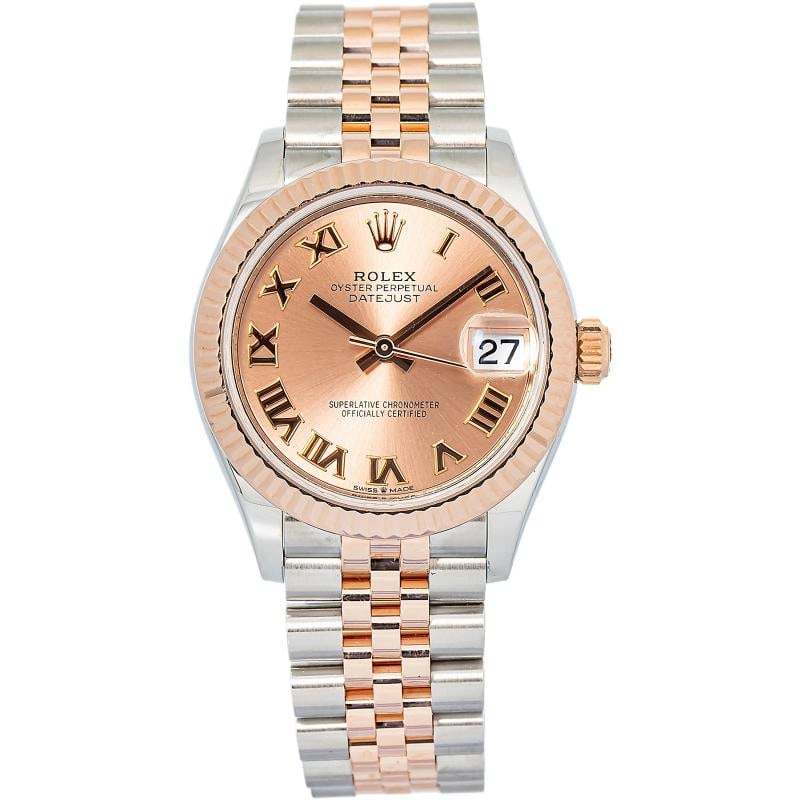 Rolex Datejust 278271 Jubilee 18k Rose Gold Everose Dial Women Watch 31mm: Condition: Pre-owned - Good: This item has been gently used but is in good condition. It might have a few signs of wear, like light scratches or tarnishing. ,Brand: Rolex,REFERENCE: 278271,WARRANTY: