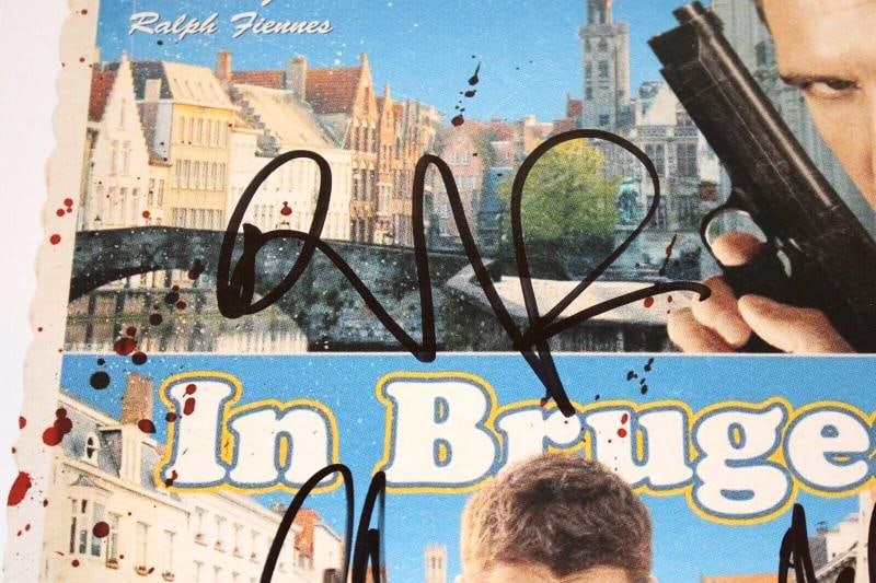 IN BRUGES CAST SIGNED 12x18 MOVIE POSTER FARRELL FIENNES GLEESON BECKETT COA X4 - 3