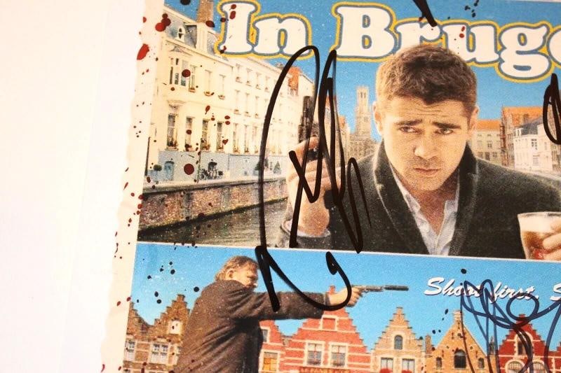 IN BRUGES CAST SIGNED 12x18 MOVIE POSTER FARRELL FIENNES GLEESON BECKETT COA X4 - 4