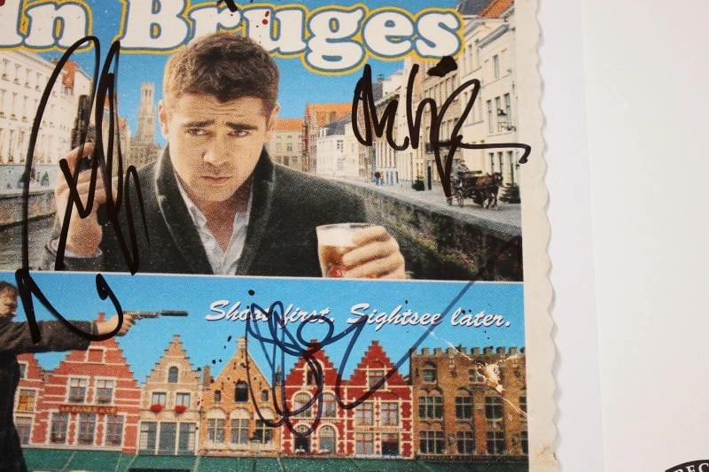 IN BRUGES CAST SIGNED 12x18 MOVIE POSTER FARRELL FIENNES GLEESON BECKETT COA X4 - 5