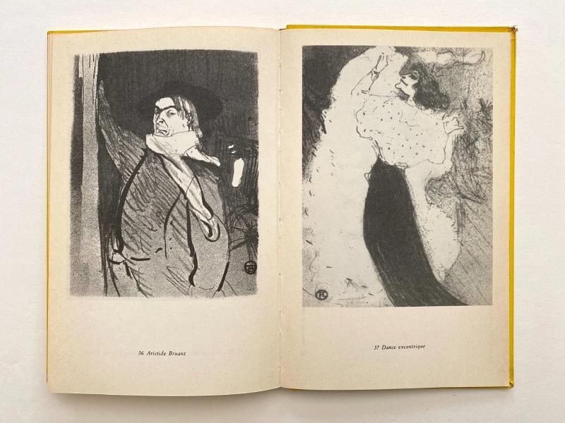TOULOUSE LAUTREC "MONTMARTRE" RARE VTG 1959 LITHOGRAPH PRINT HARDCOVER ART BOOK - 10