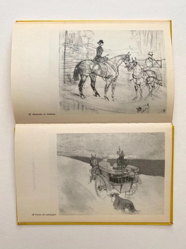 TOULOUSE LAUTREC "MONTMARTRE" RARE VTG 1959 LITHOGRAPH PRINT HARDCOVER ART BOOK - 11