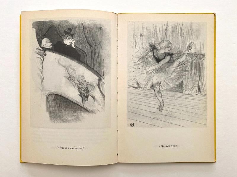 TOULOUSE LAUTREC "MONTMARTRE" RARE VTG 1959 LITHOGRAPH PRINT HARDCOVER ART BOOK - 3