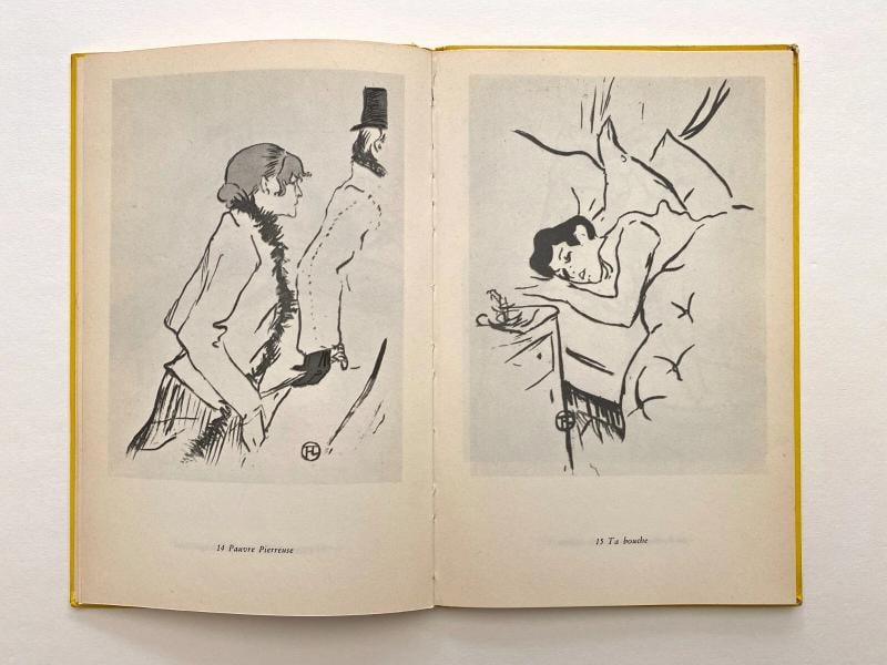 TOULOUSE LAUTREC "MONTMARTRE" RARE VTG 1959 LITHOGRAPH PRINT HARDCOVER ART BOOK - 7
