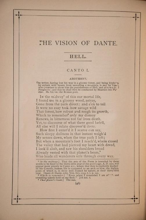 Vision or Hell Purgatory & Paradise of Dante Alighieri / 1880 - 8