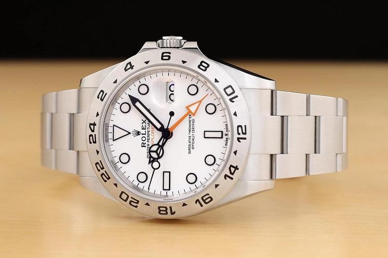 2023 CARD ROLEX EXPLORER II 226570 42MM POLAR WHITE GMT DATE STEEL WATCH - 2