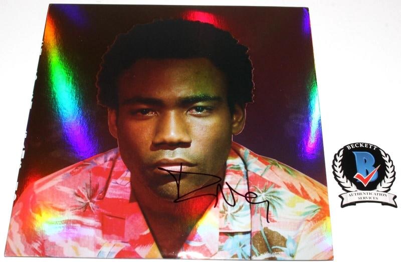 CHILDISH GAMBINO DONALD GLOVER SIGNED 'BECAUSE THE INTERNET' ALBUM VINYL BAS COA: Industry: Music,Signed: Yes,Autograph Authentication: Beckett,Original/Reproduction: Original,Country of Origin: United States