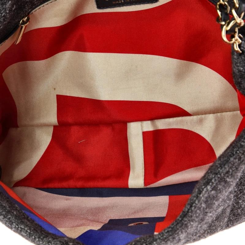 Chanel Running Chain Around Flap Bag Quilted Wool Tweed Medium - 5