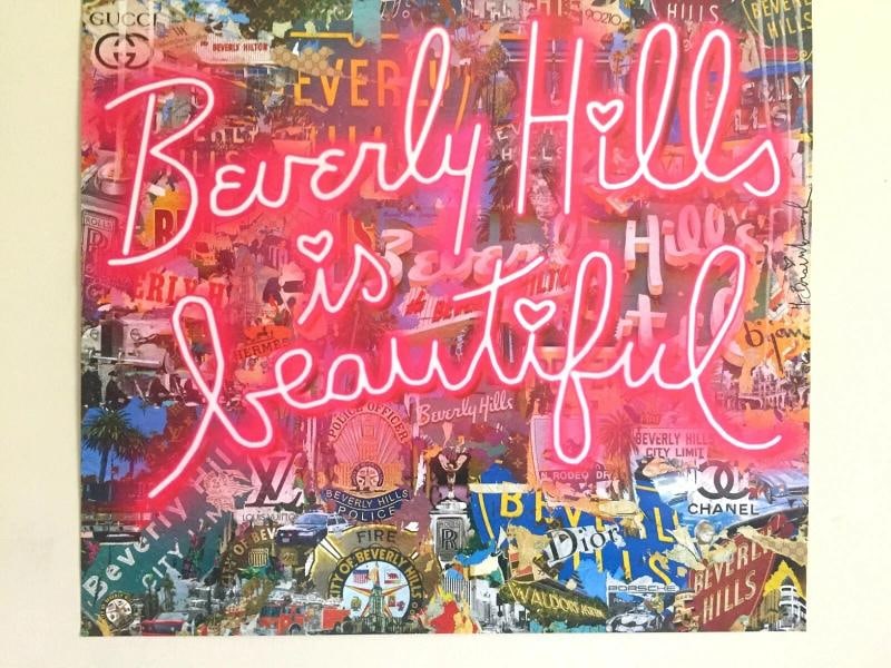 MR BRAINWASH " BEVERLY HILLS IS BEAUTIFUL " RARE LITHOGRAPH PRINT POP ART POSTER - 3