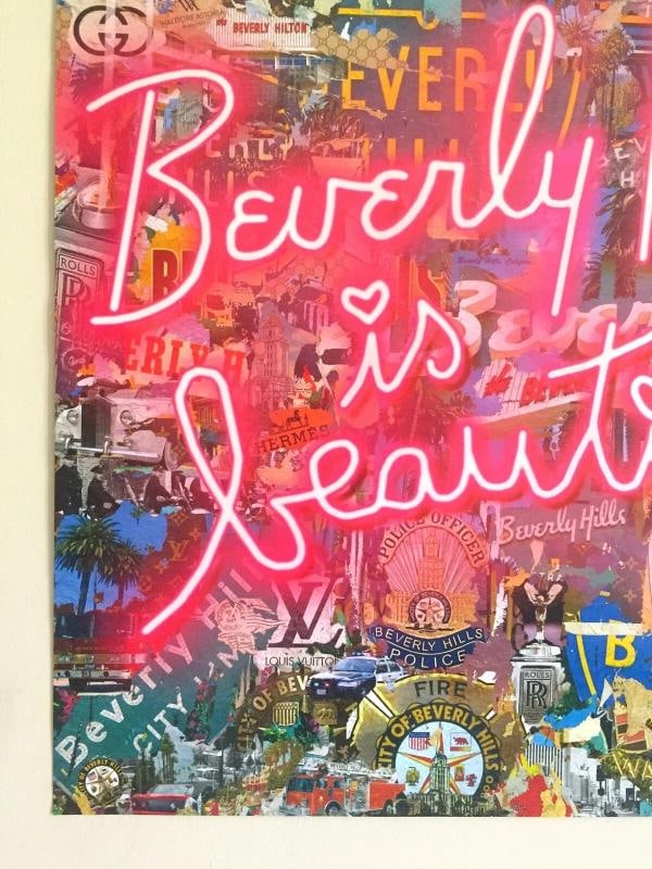 MR BRAINWASH " BEVERLY HILLS IS BEAUTIFUL " RARE LITHOGRAPH PRINT POP ART POSTER - 6