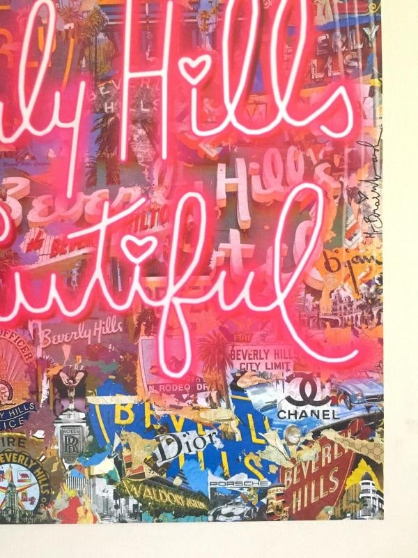 MR BRAINWASH " BEVERLY HILLS IS BEAUTIFUL " RARE LITHOGRAPH PRINT POP ART POSTER - 7