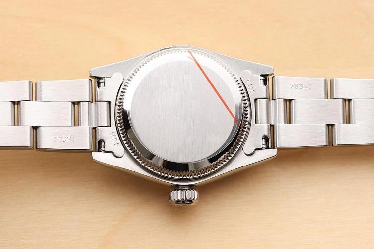 ROLEX LADIES OYSTER PERPETUAL 26MM 67180 WHITE ROMAN STAINLESS STEEL WATCH - 10