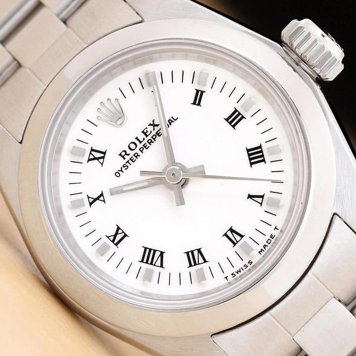 ROLEX LADIES OYSTER PERPETUAL 26MM 67180 WHITE ROMAN STAINLESS STEEL WATCH: Condition: Pre-owned - Excellent,Brand: Rolex,Department: Women's,Style: Casual, Dress/Formal, Luxury, Sport, Luxury: Dress Styles,Features: 12-Hour Dial, Chronometer, Sapphire Crystal, Screwdown