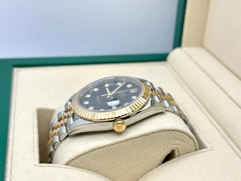 Rolex Datejust 41 126333 Black Diamond Dial 18K Yellow Gold Steel Jubilee - 4