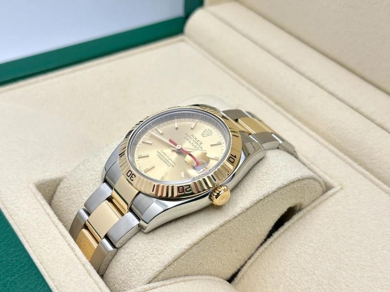 2026 Service Rolex Datejust Turn-O-Graph 116263 36mm 18k Gold Steel Box Paper - 5