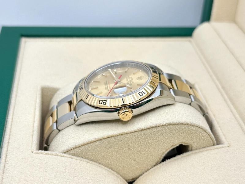 2026 Service Rolex Datejust Turn-O-Graph 116263 36mm 18k Gold Steel Box Paper - 6