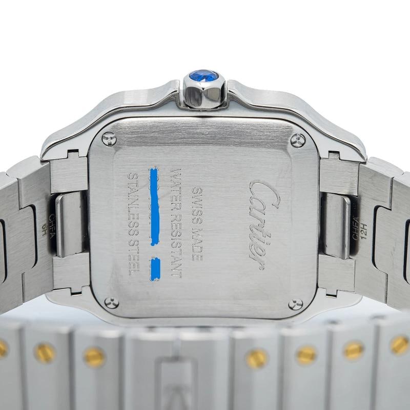 Cartier Santos W2SA0033 2025 Card 18k YG Two Tone Silver Dial Quartz Lady 27mm - 2