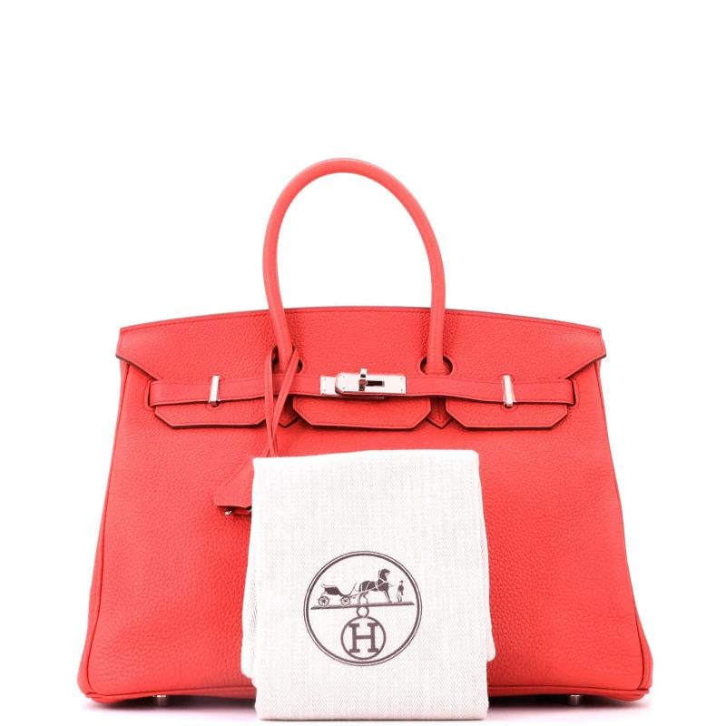 Hermes Birkin Handbag Pink Togo with Palladium Hardware 35 - 2