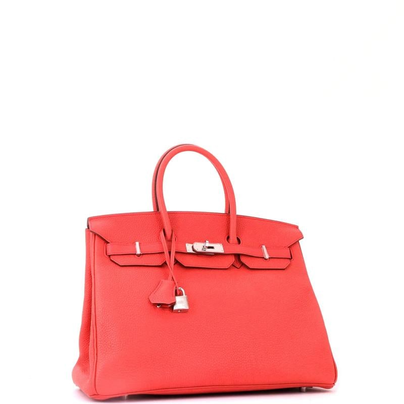 Hermes Birkin Handbag Pink Togo with Palladium Hardware 35 - 3