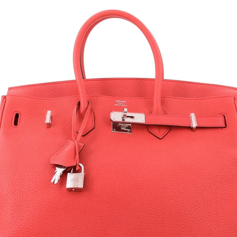 Hermes Birkin Handbag Pink Togo with Palladium Hardware 35 - 6