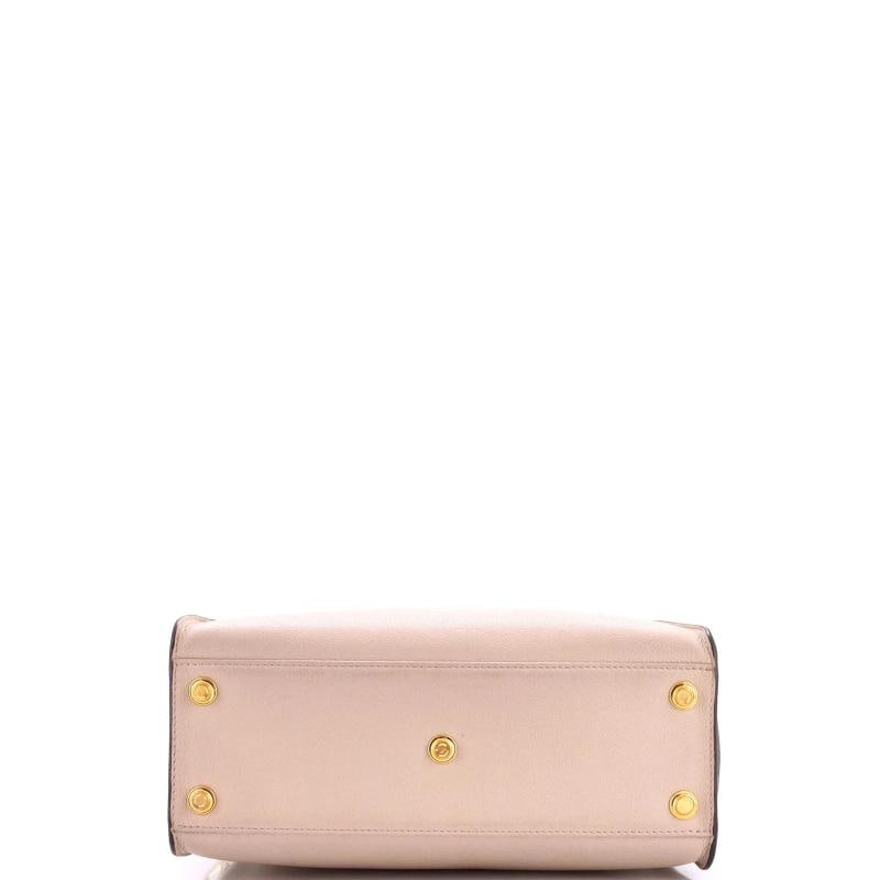 Louis Vuitton On My Side Tote Leather with Monogram Canvas MM - 4