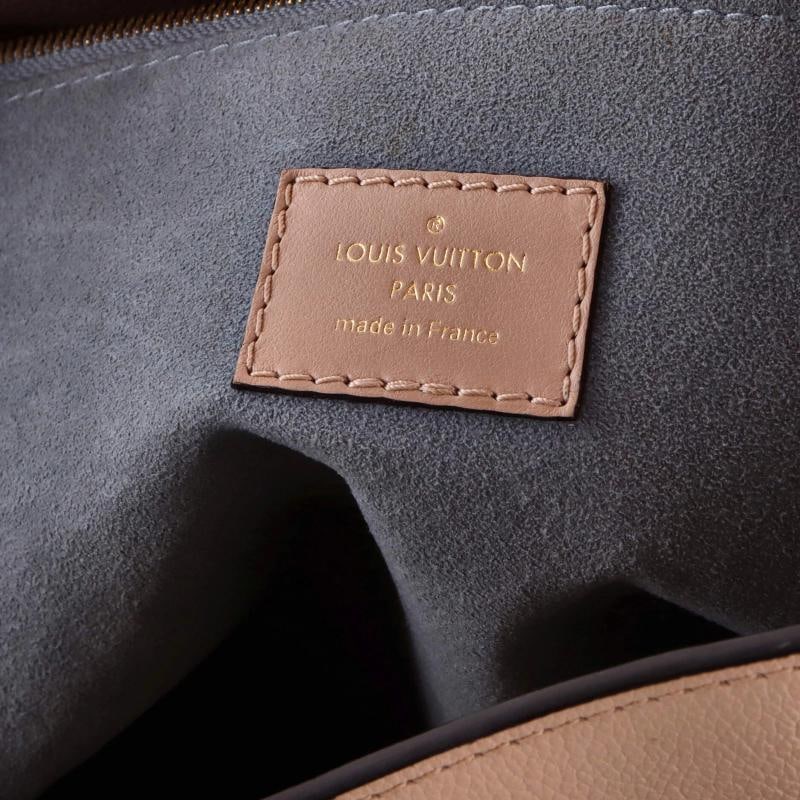 Louis Vuitton On My Side Tote Leather with Monogram Canvas MM - 8