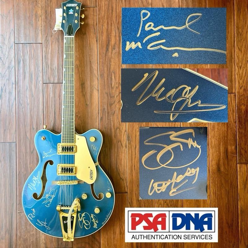 PAUL McCARTNEY Neil Young Willie Nelson Autograph Signed Guitar EX IRSAY * PSA (1 of 20)