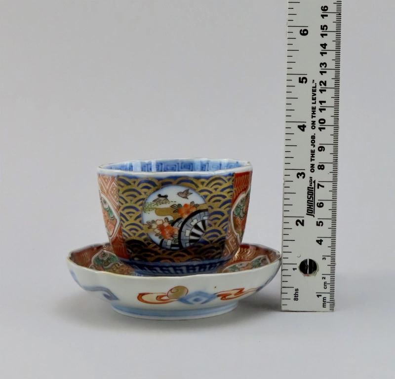 8 Antique Imari Large cups and Saucers Fine Quality - 7