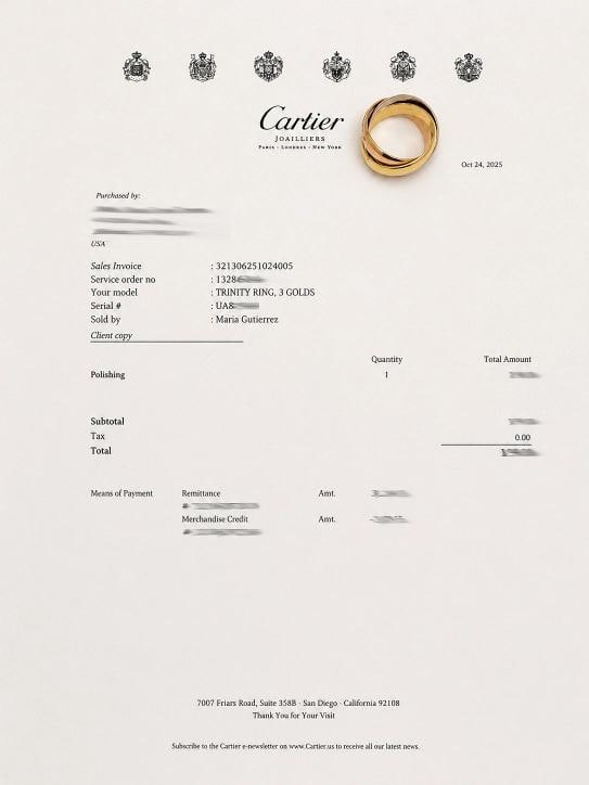 Cartier Trinity Classic Ring Large Model Tri Color 18k Gold Service Paper Pouch - 9