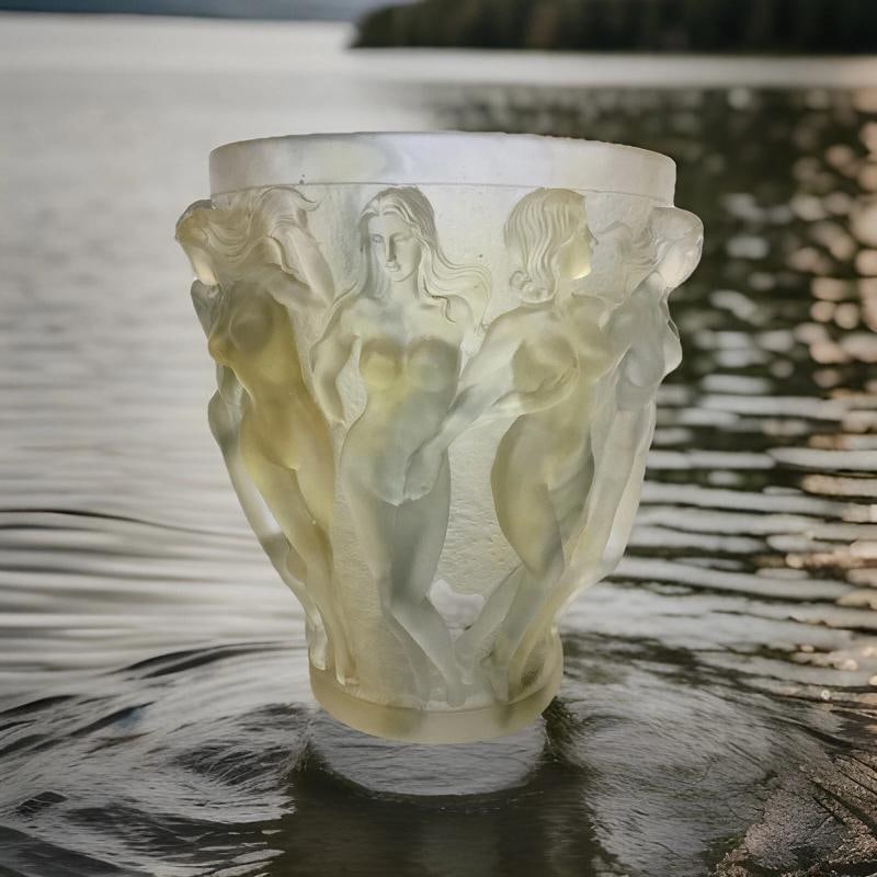 Xl Lalique Style Crystal OmbrÃÂ© Limited Edition One Of Kind Vase Heavy Art Glass: Condition: Used: An item that has been used previously. The item may have some signs of cosmetic wear, but is fully operational and functions as intended. This item may be a floor model or store