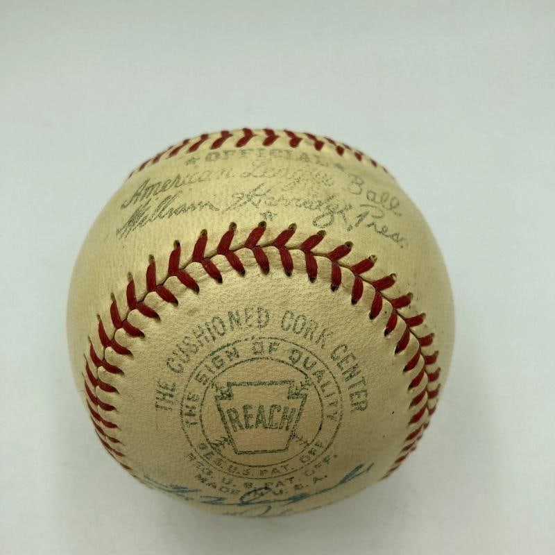 1957 New York Yankees AL Champs Team Signed Baseball Mickey Mantle PSA DNA COA - 6